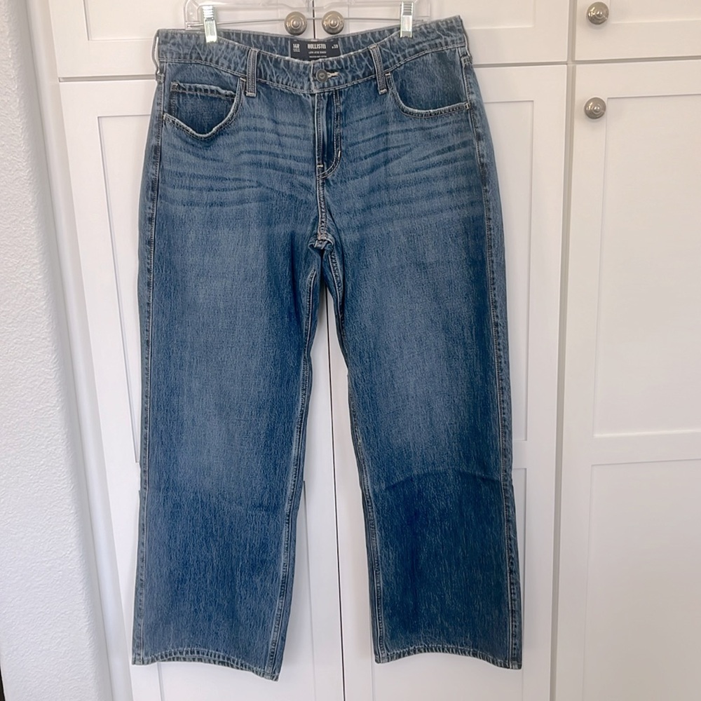 Hollister Women’s Low Rise Baggy Jeans Medium Rinse Plus Size 14 NWT - Picture 5 of 8